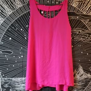 Torrid hot pink dress shell tank top size 5